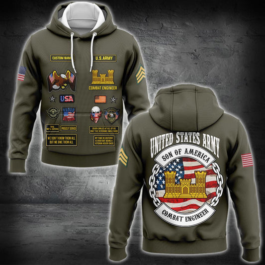 US Military – Army Branch All Over Print Hoodie