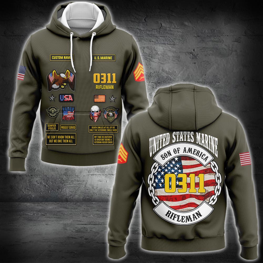 US Military – Marine MOS All Over Print Bomber Jacket