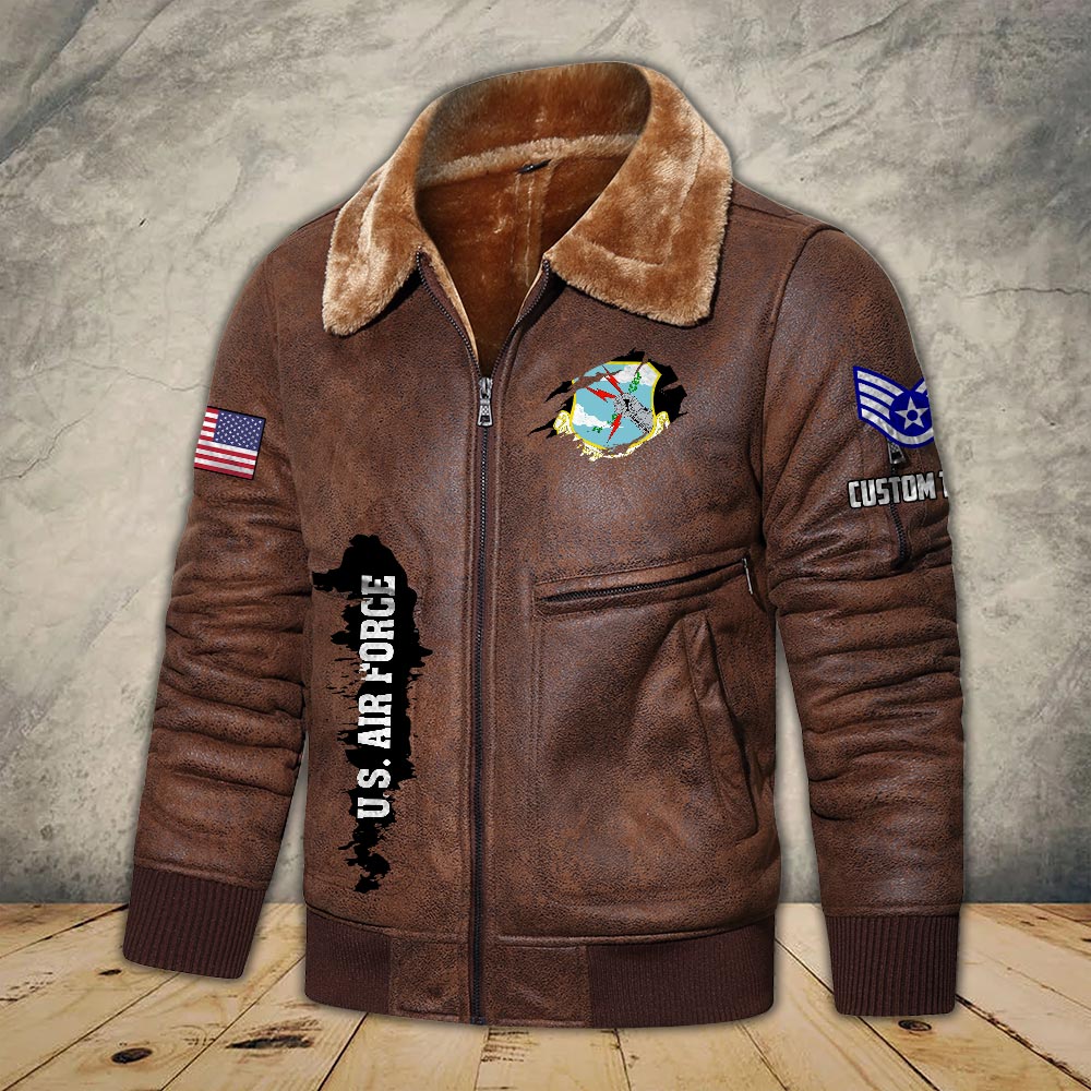 US Military - Air Force Command - Leather Jacket For Veterans