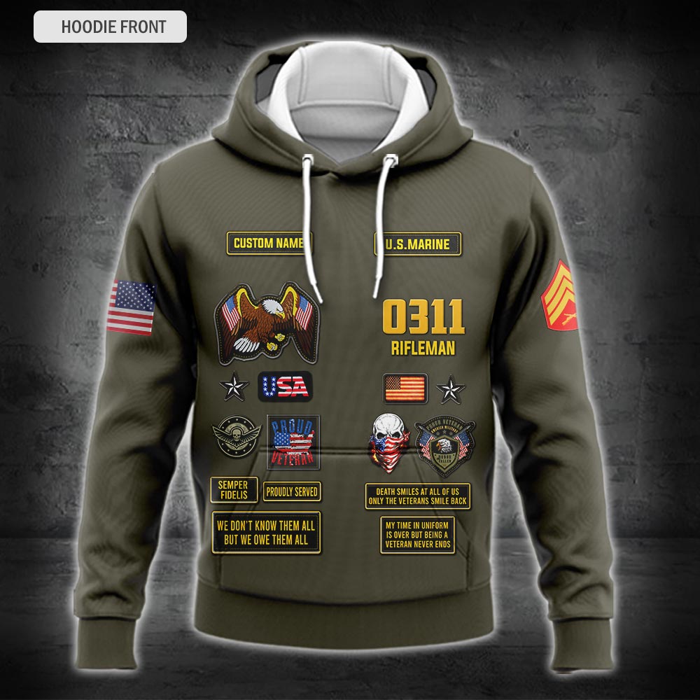 US Military – Marine MOS All Over Print Bomber Jacket