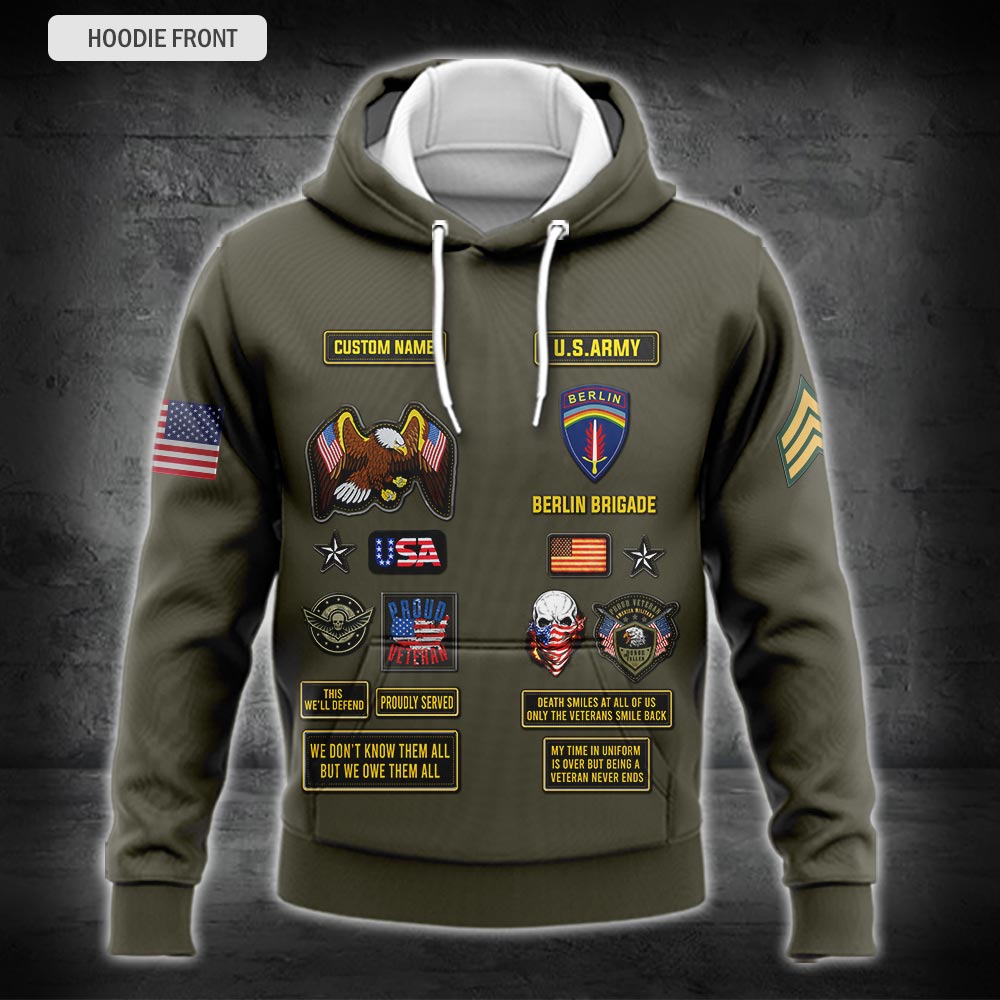 Sweat à capuche à imprimé intégral de l'armée américaine - Division de l'armée
