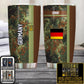 Personalized German Veteran/ Soldier With Rank And Name Camo Tumbler All Over Printed 1804230003