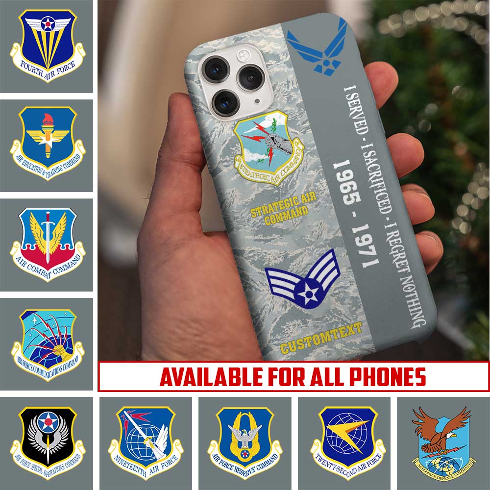 Personalized US Military - Air Force Command Phone Case Printed