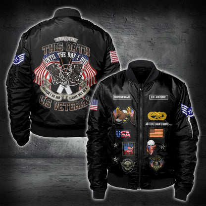US Military – Air Force Badge All Over Print Bomber Jacket