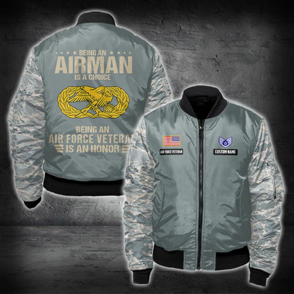 US Military – Air Force Badge All Over Print Bomber Jacket