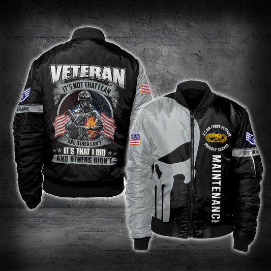 US Military – Air Force Badge All Over Print Bomber Jacket