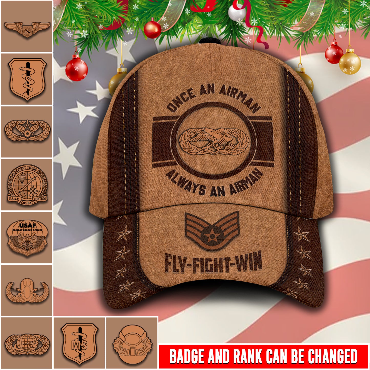 US Military – Air Force Badge All Over Print Cap