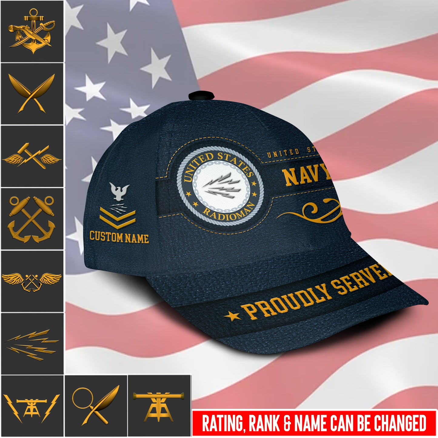 US Military – Navy Rating All Over Print Cap