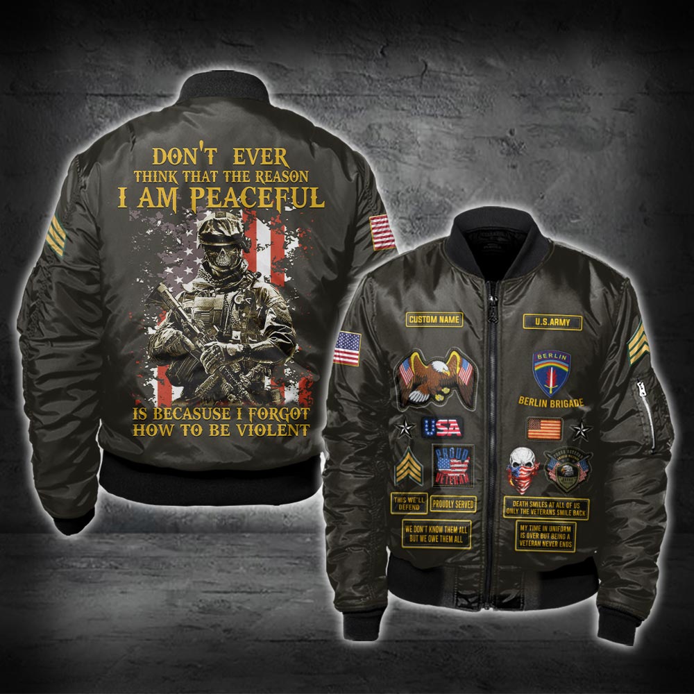 US Militär – Bomberjacke mit Allover-Print der Army Division