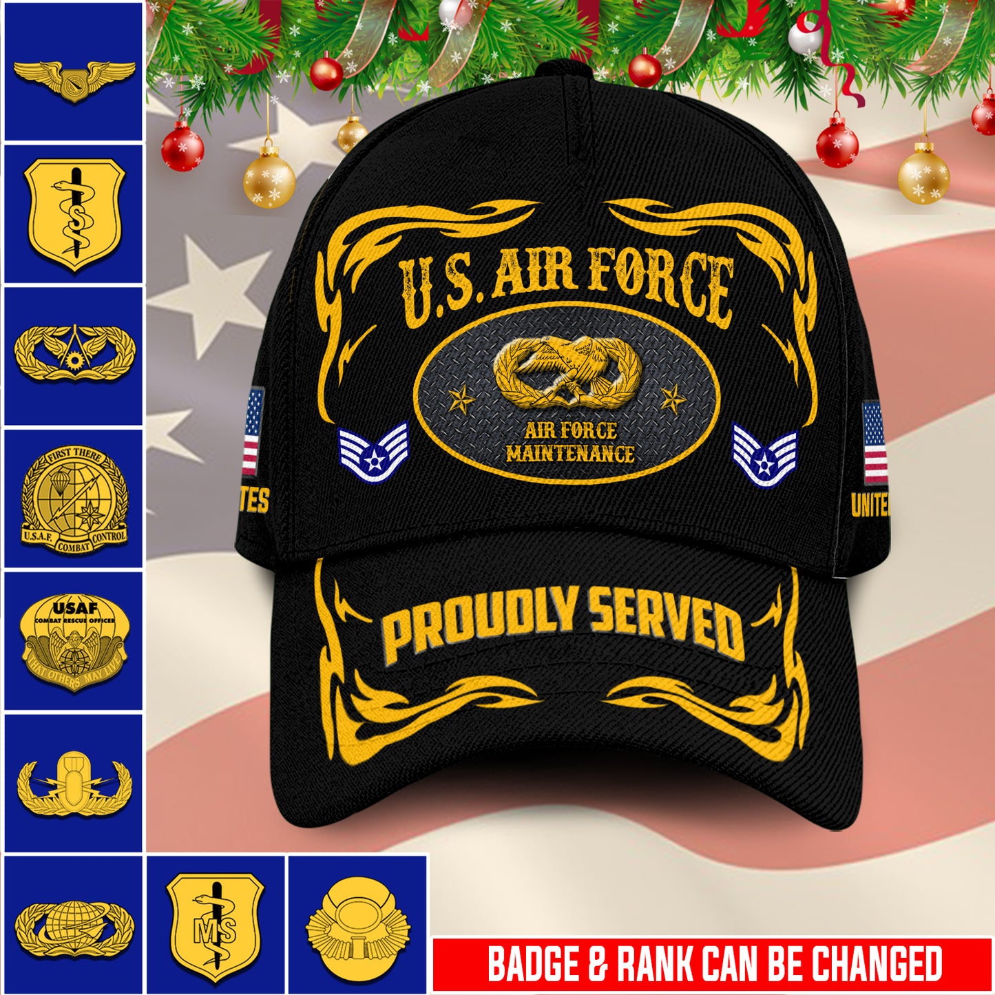 US Militär – Air Force Badge All Over Print Cap