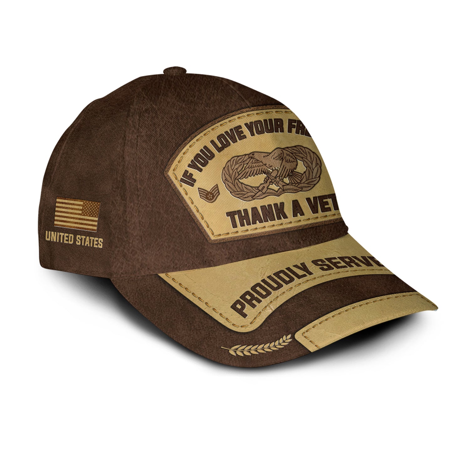 US Military – Air Force Badge All Over Print Cap