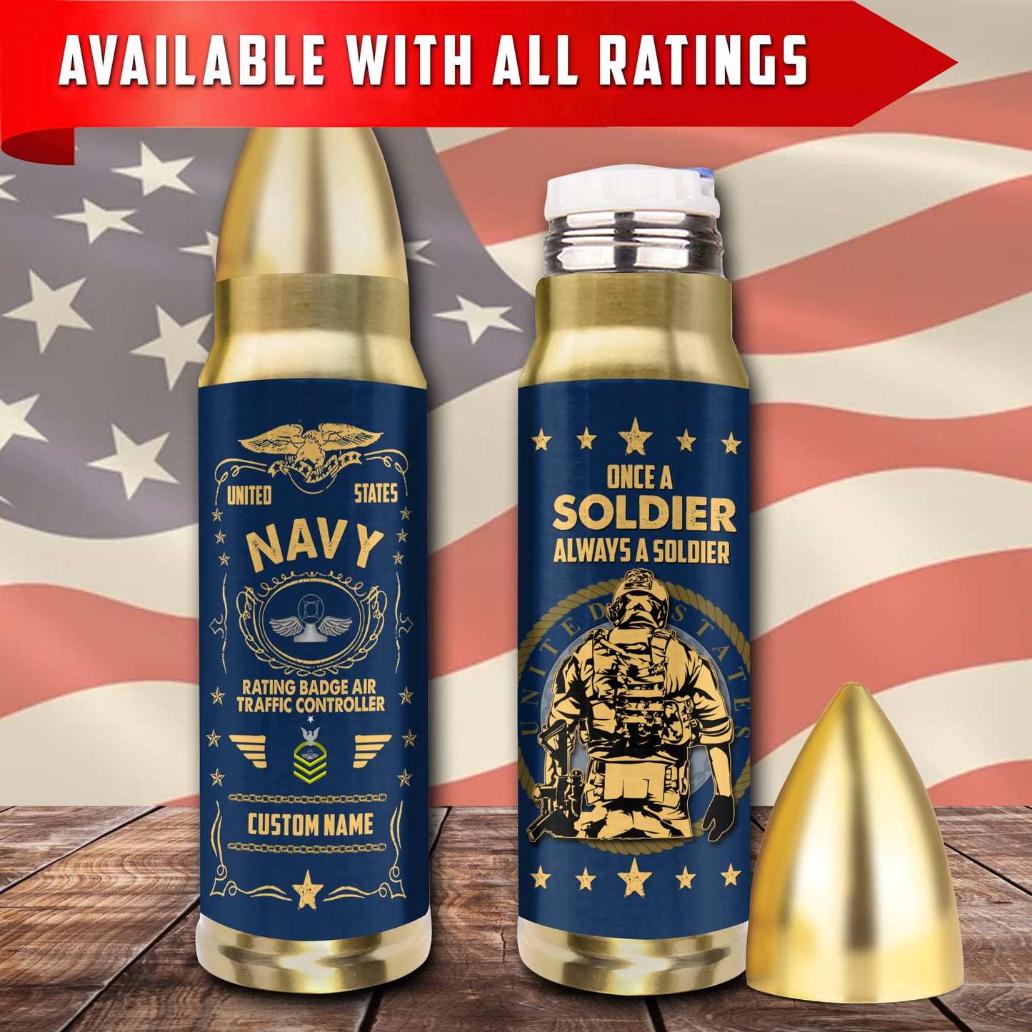 US Military – Navy Rating – Bullet Tumbler