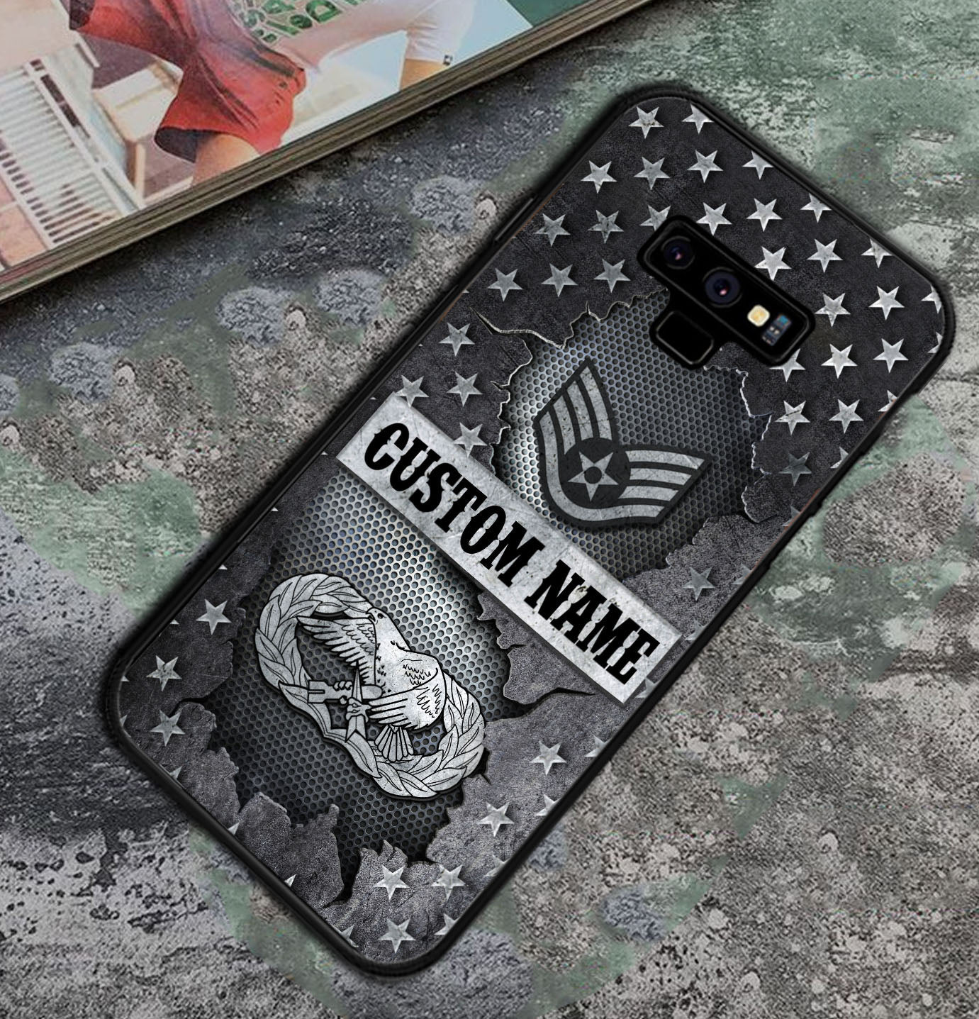 Personalized US Military - Air Force Badge Phone Case Printed