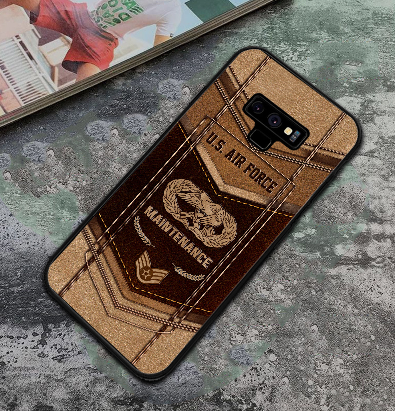 Personalized US Military - Air Force Badge Phone Case Printed