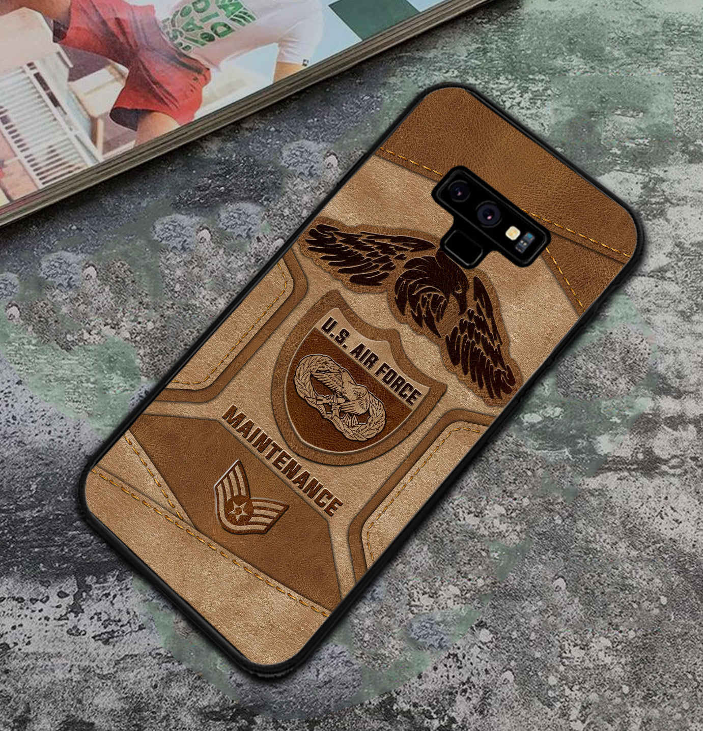 Personalized US Military - Air Force Badge Phone Case Printed