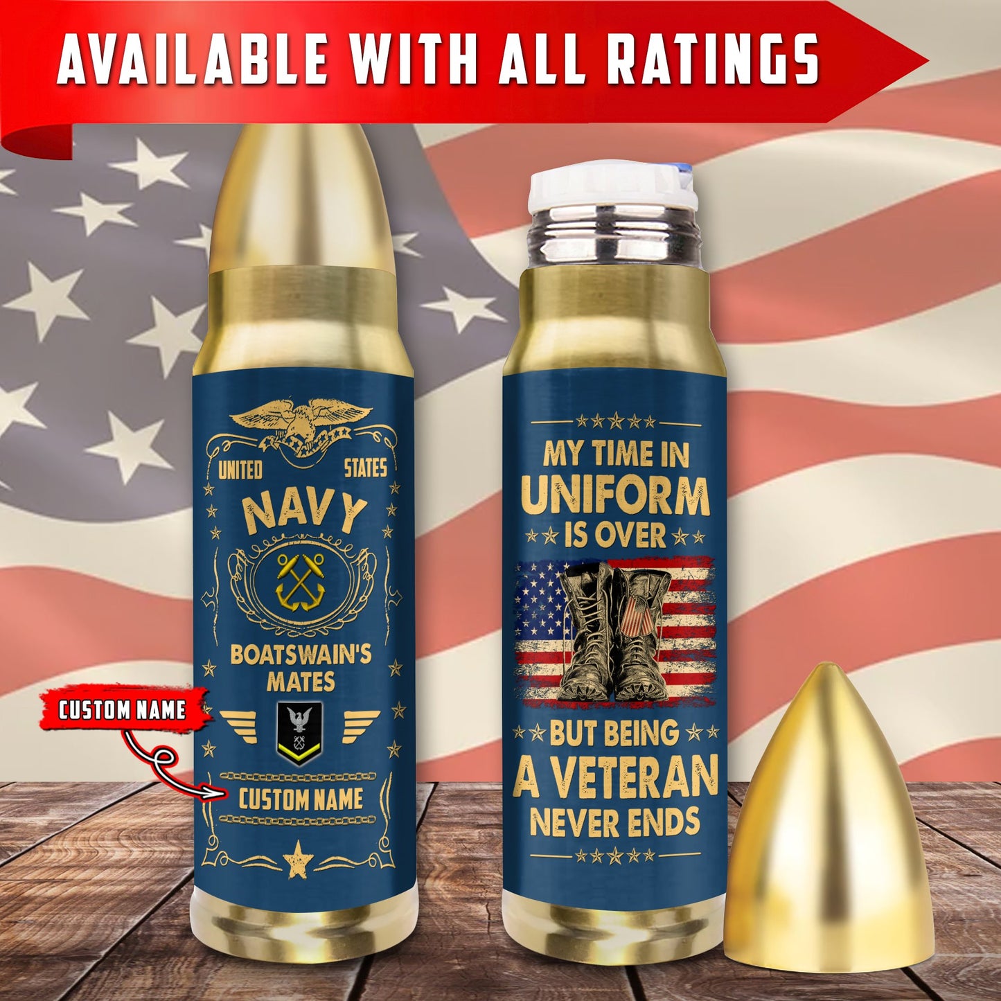 US Military – Navy Rating – Bullet Tumbler