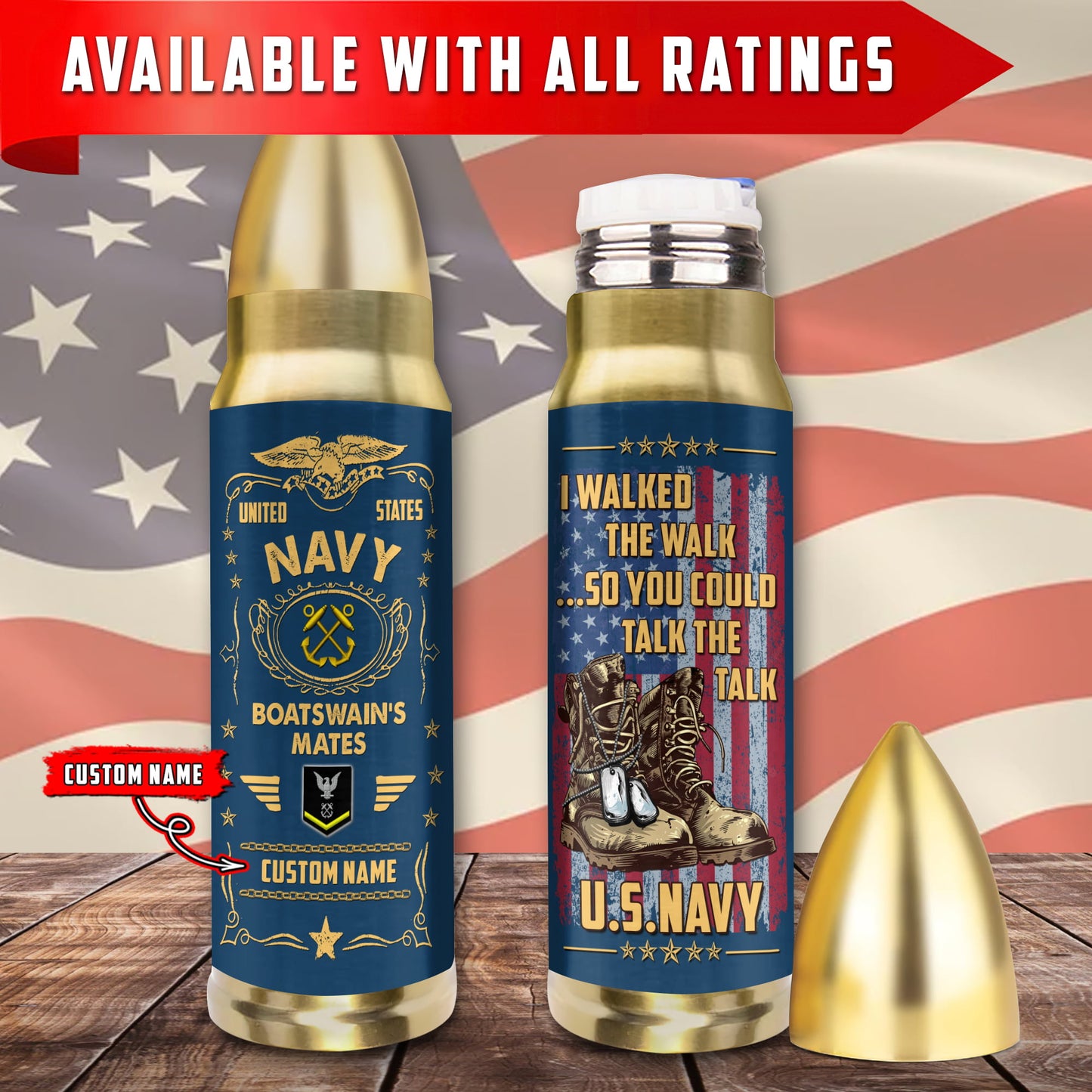 US Military – Navy Rating – Bullet Tumbler