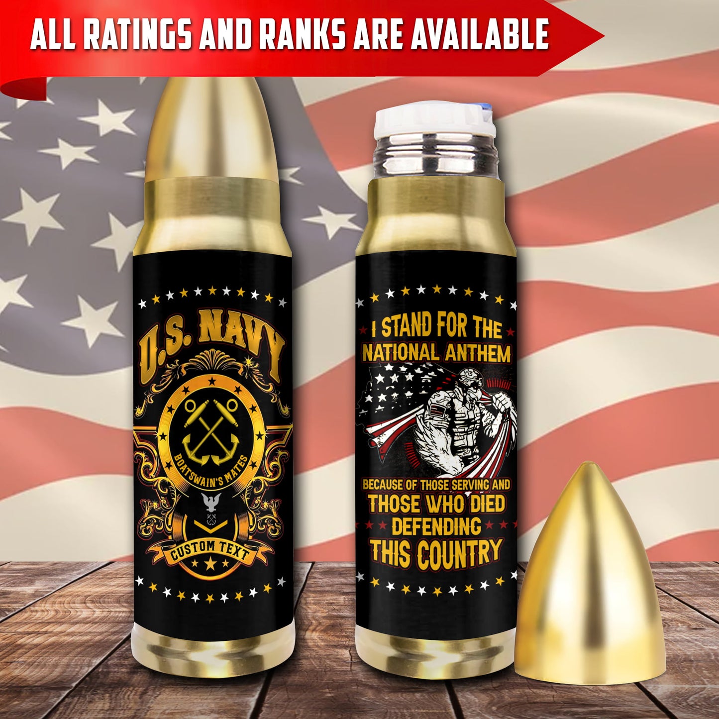 US Military – Navy Rating – Bullet Tumbler