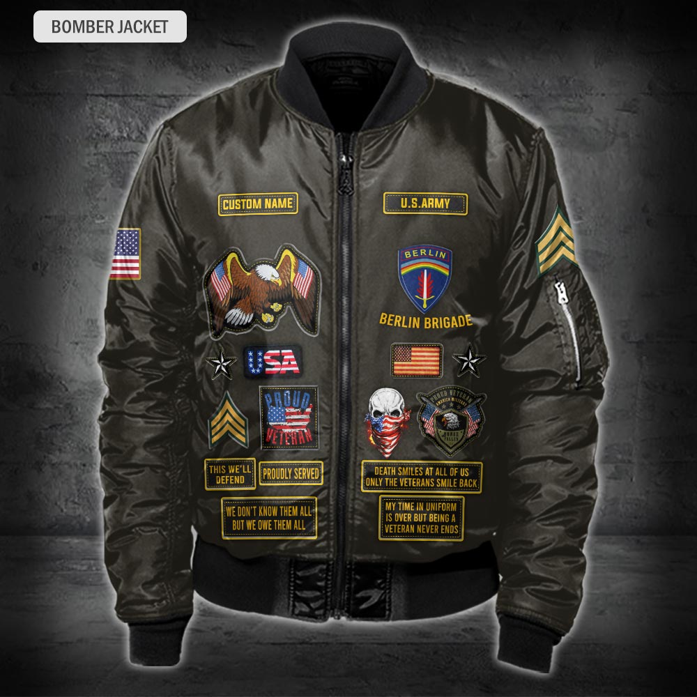 US Militär – Bomberjacke mit Allover-Print der Army Division