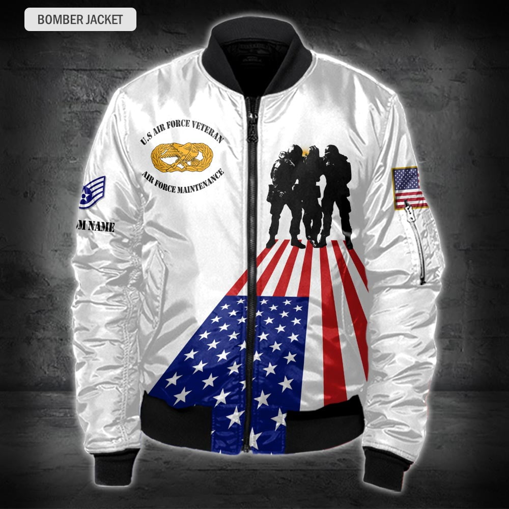 US Military – Air Force Badge All Over Print Bomber Jacket