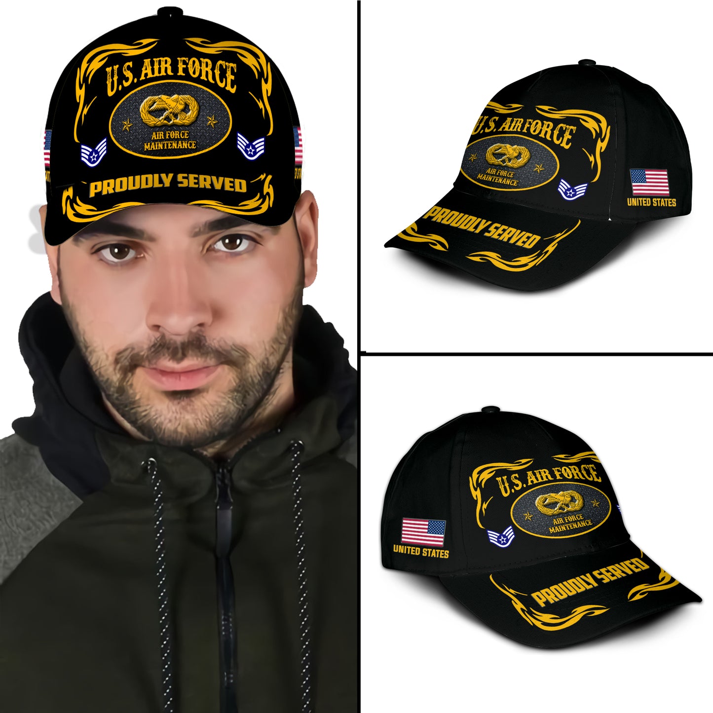US Militär – Air Force Badge All Over Print Cap