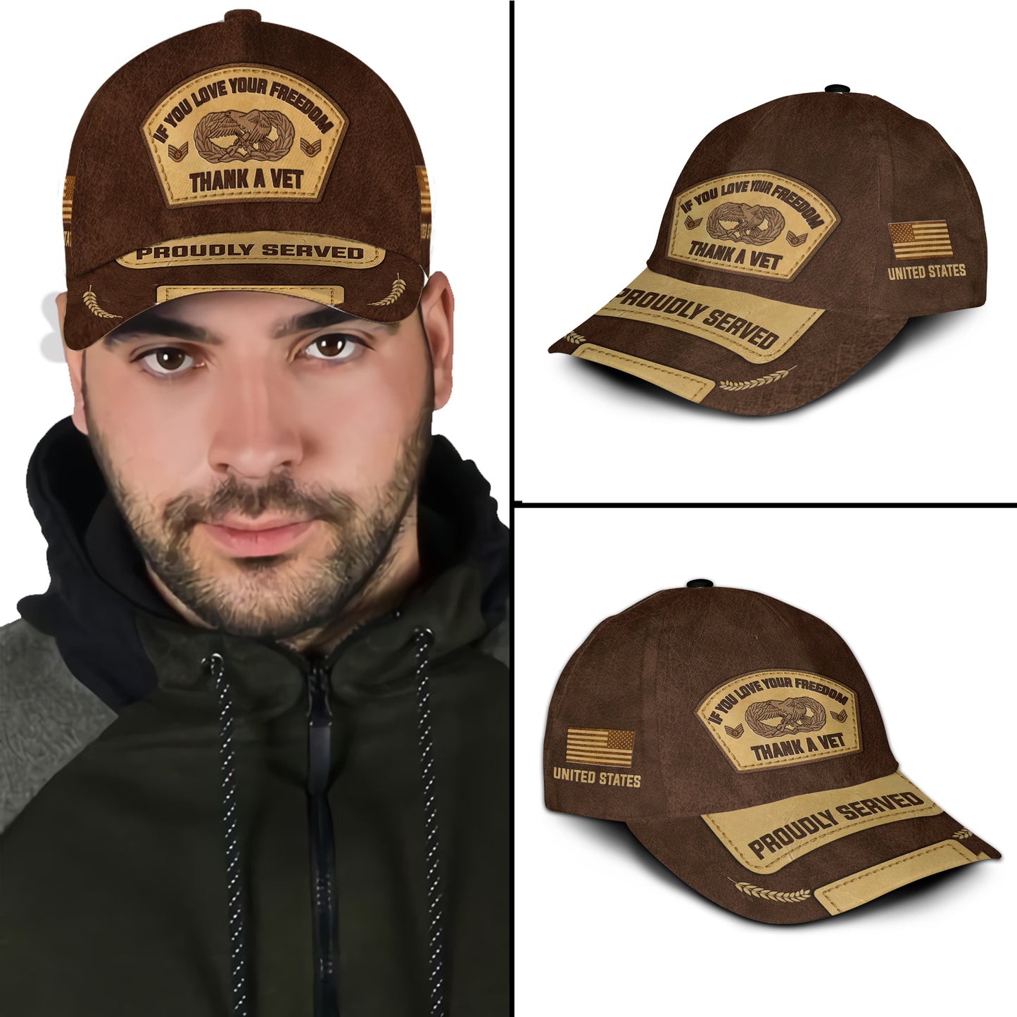 US Military – Air Force Badge All Over Print Cap