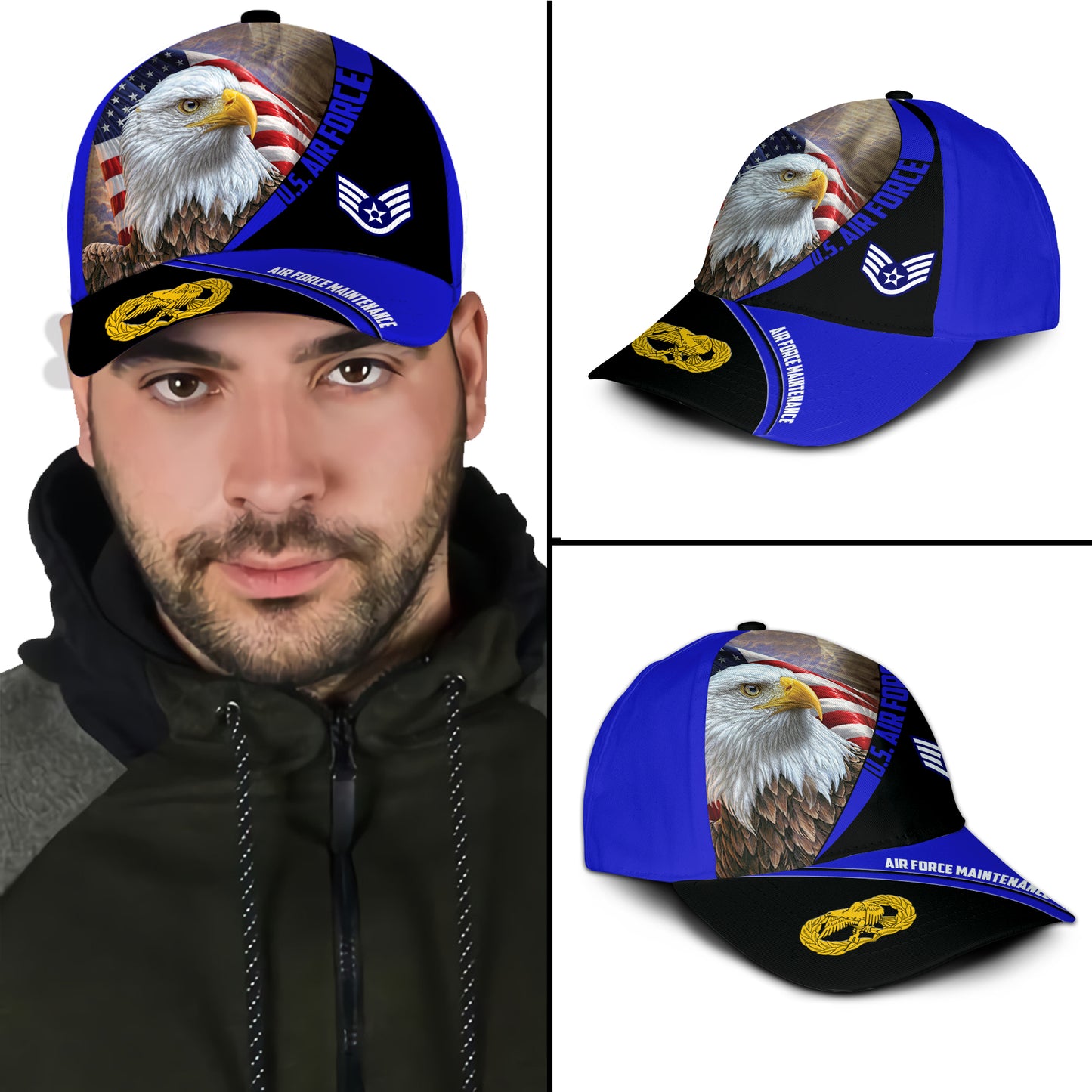 US Military – Air Force Badge All Over Print Cap