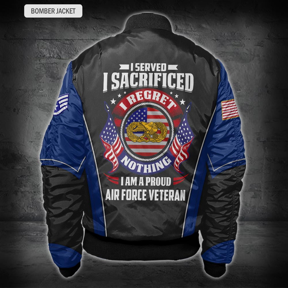 US Military – Air Force Badge All Over Print Bomber Jacket