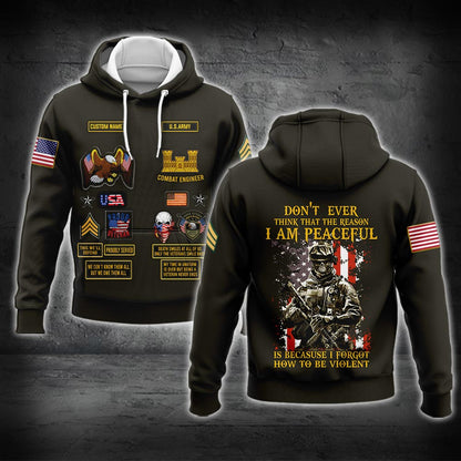 US Military – Army Branch All Over Print Hoodie