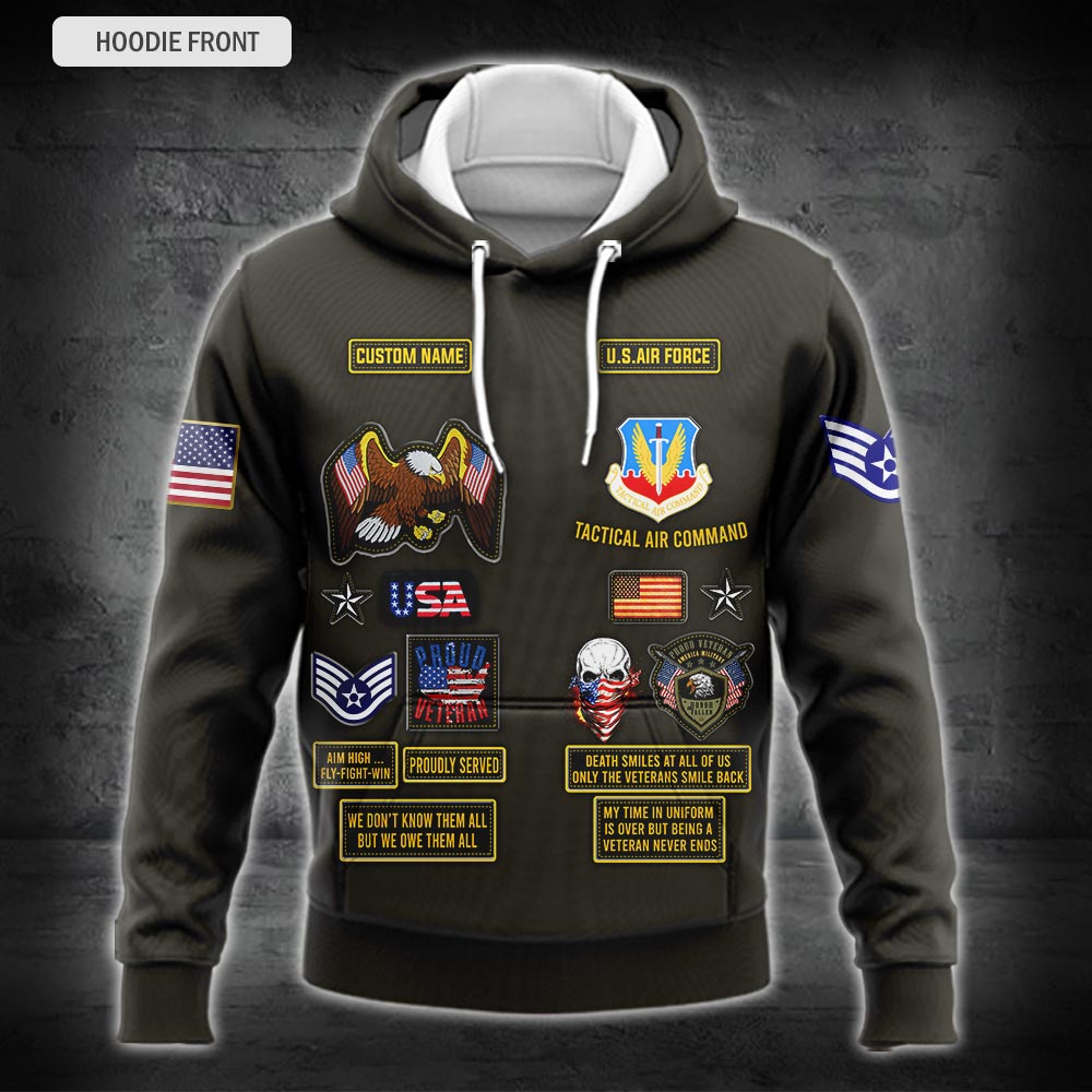 US Military – Air Force Command All Over Print Hoodie