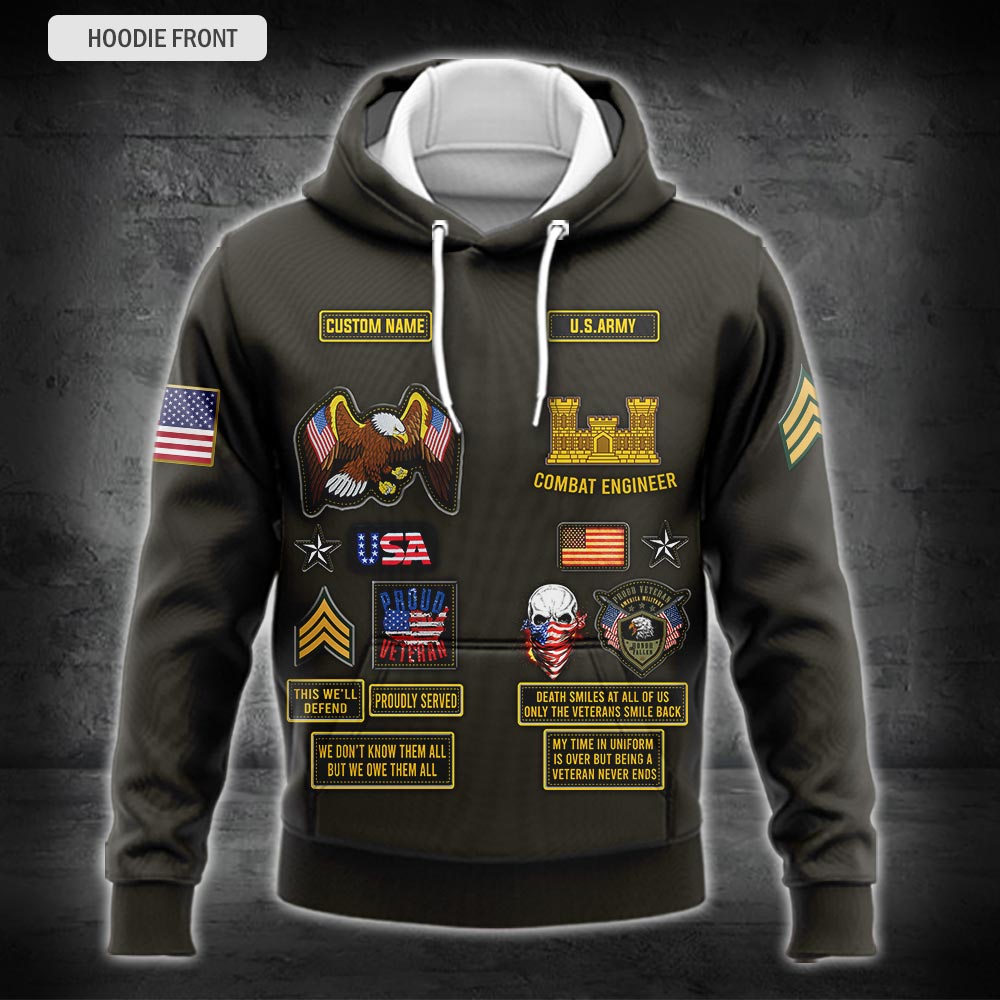 US Military – Army Branch All Over Print Hoodie