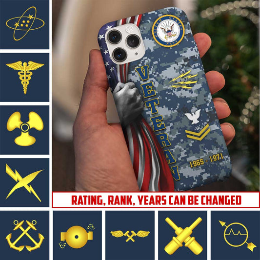 Personalized US Military - Navy Rating Phone Case Printed