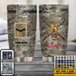 Personalized United Kingdom Veteran/ Soldier With Rank And Name Camo Tumbler All Over Printed 0202240001