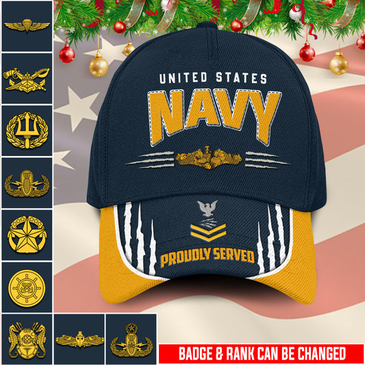 US Military – Navy Badge All Over Print Cap
