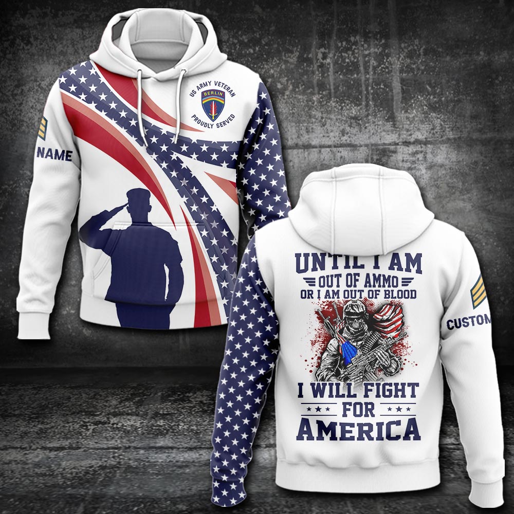 Sweat à capuche à imprimé intégral de l'armée américaine - Division de l'armée