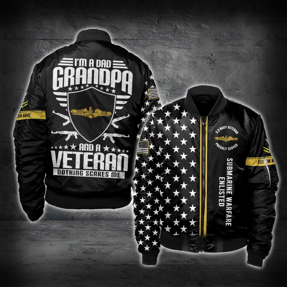 US Military – Navy Badge All Over Print Bomber Jacket