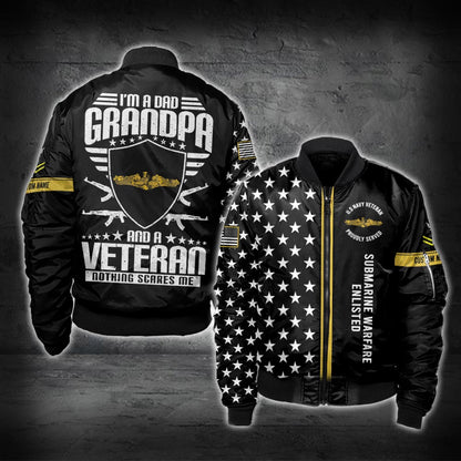 US Military – Navy Badge All Over Print Bomber Jacket