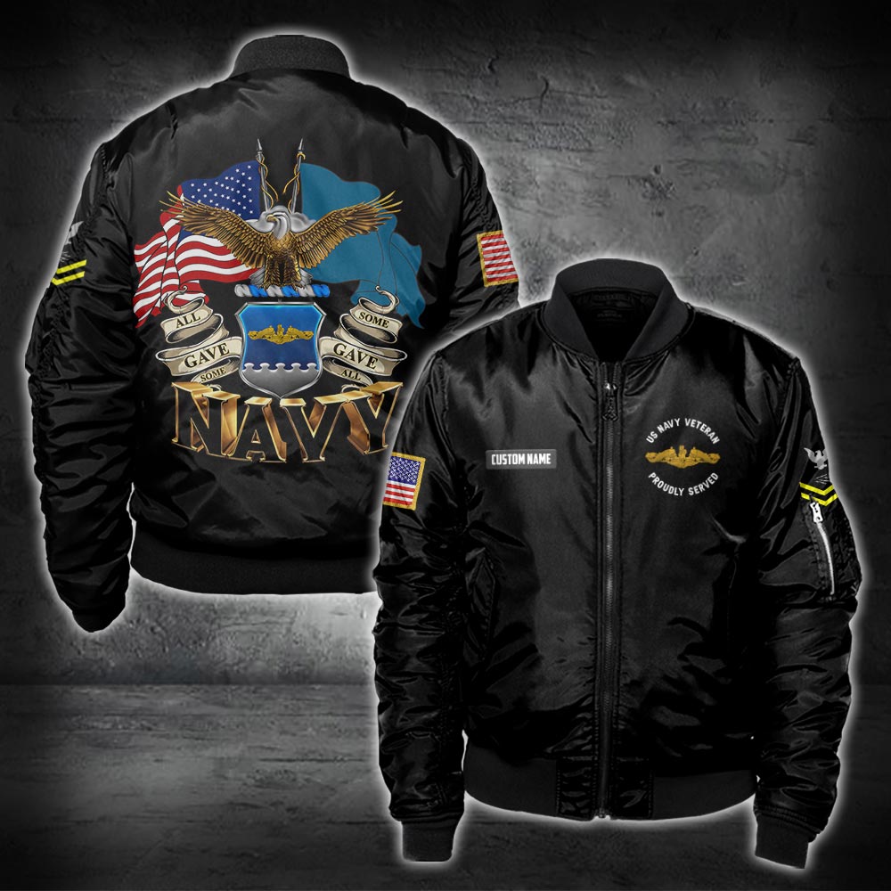US Military – Navy Badge All Over Print Bomber Jacket
