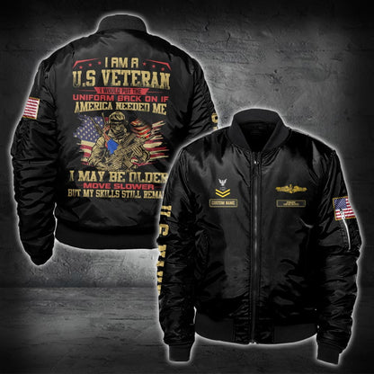 US Military – Navy Badge All Over Print Bomber Jacket