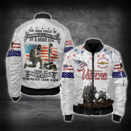 US Military – Navy Badge All Over Print Bomber Jacket