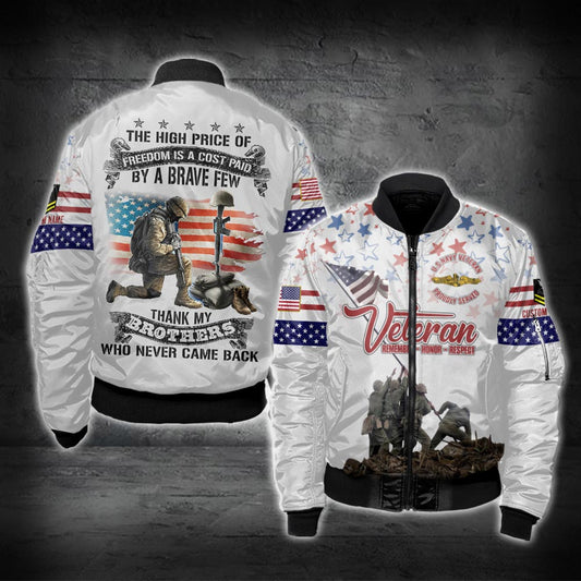 US Military – Navy Badge All Over Print Bomber Jacket