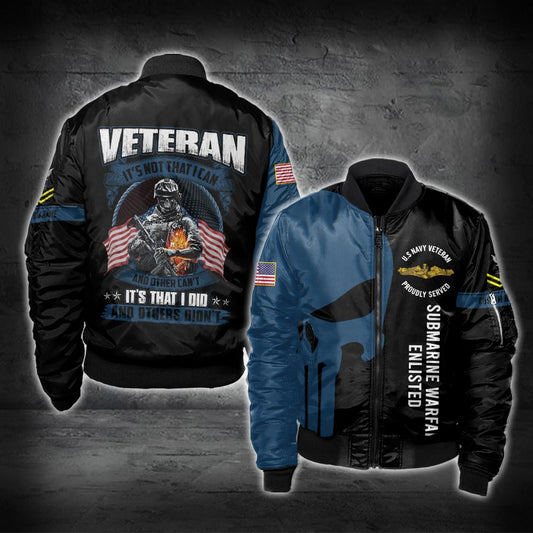 US Military – Navy Badge All Over Print Bomber Jacket