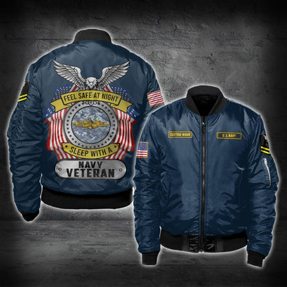 US Military – Navy Badge All Over Print Bomber Jacket