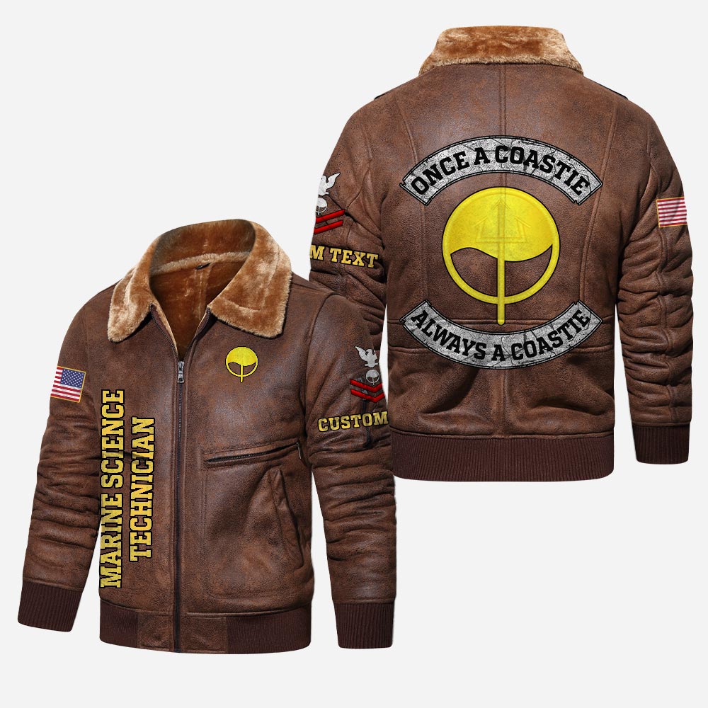 US Military - Coast Guard Rating - Leather Jacket For Veterans
