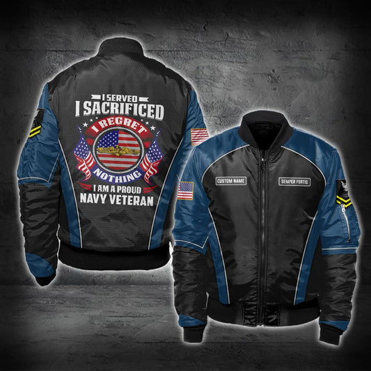 US Military – Navy Badge All Over Print Bomber Jacket