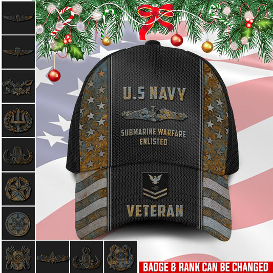 US Military – Navy Badge All Over Print Cap