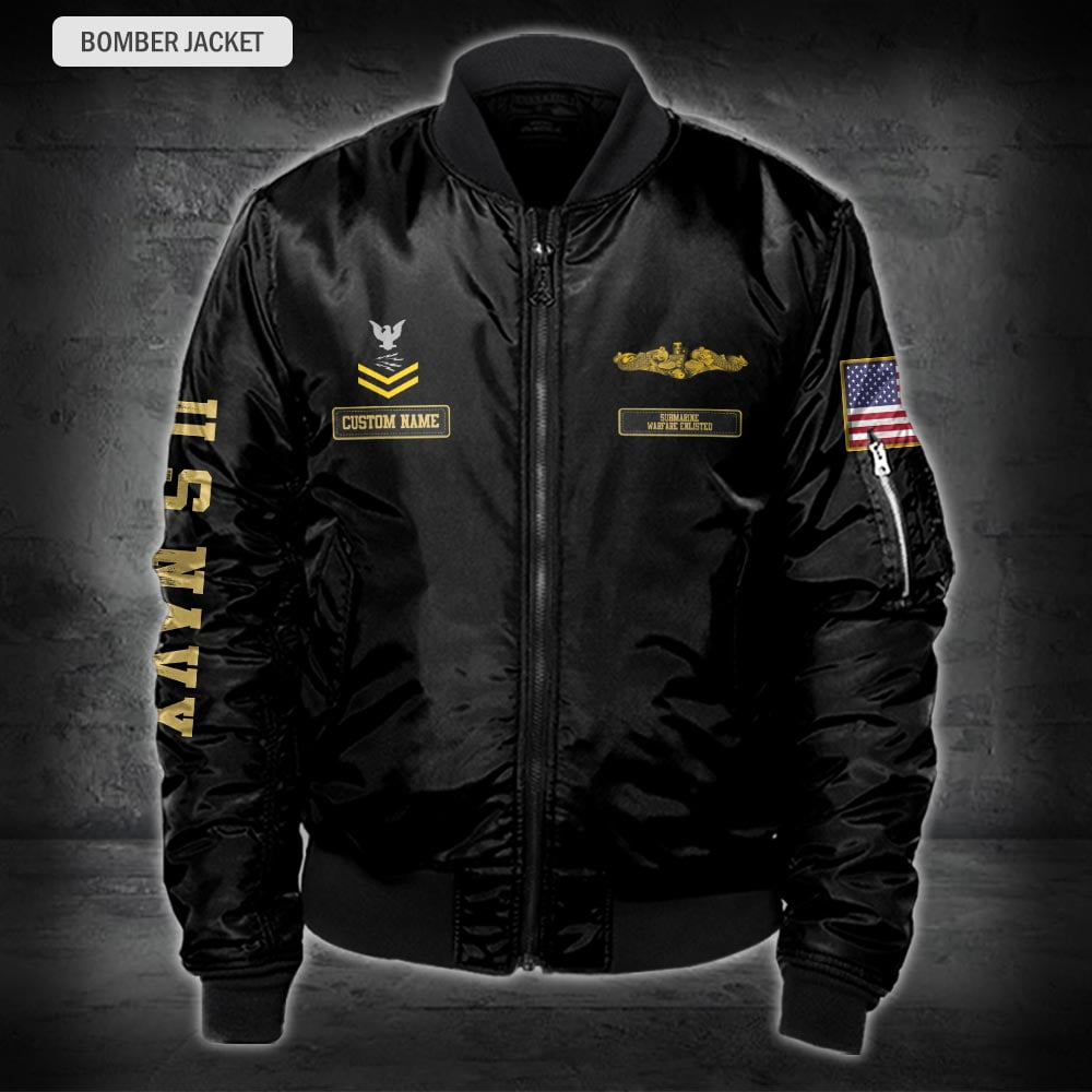 US Military – Navy Badge All Over Print Bomber Jacket