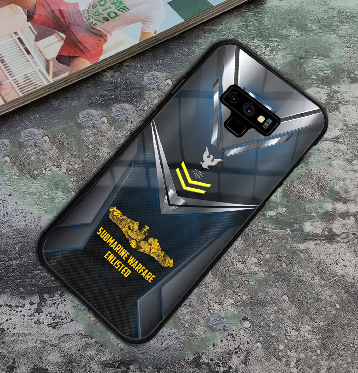 Personalized US Military - Navy Badge Phone Case Printed