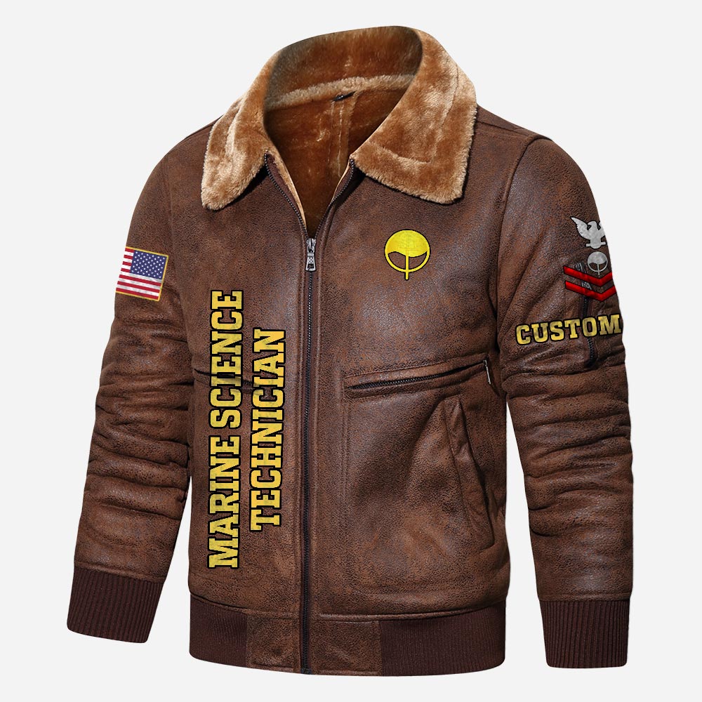 US Military - Coast Guard Rating - Leather Jacket For Veterans