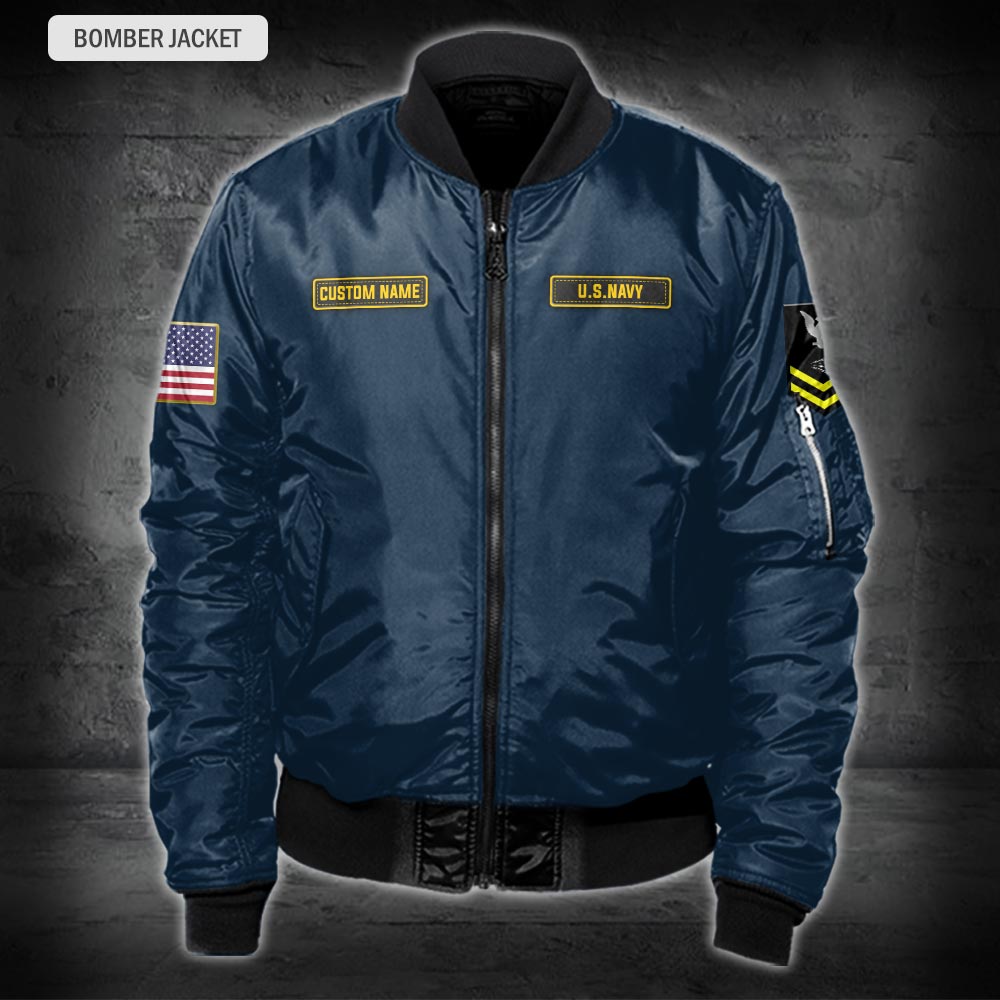 US Military – Navy Badge All Over Print Bomber Jacket